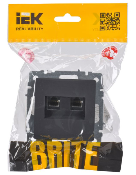 фото Розетка компьютерная+телефонная IEK BR-KT20-O-1-K53 в Санкт-Петербургe