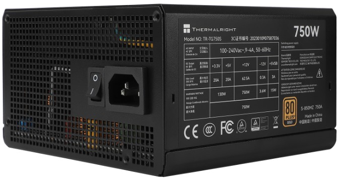

Блок питания ATX Thermalright TR-TG 750S 750W, 80+ Gold, 12VHPWR, TR-TG 750S