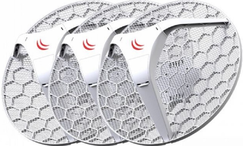 

Комплект Mikrotik RBLHG5kit RBLHG-5nD 3шт, Dual Chain 5Ghz 802.11an 24.5dBi Integrated antenna, 600MHz COU, 64MB RAM, 1x LAN, POE, PSU,RouterOS L3, In, RBLHG5kit