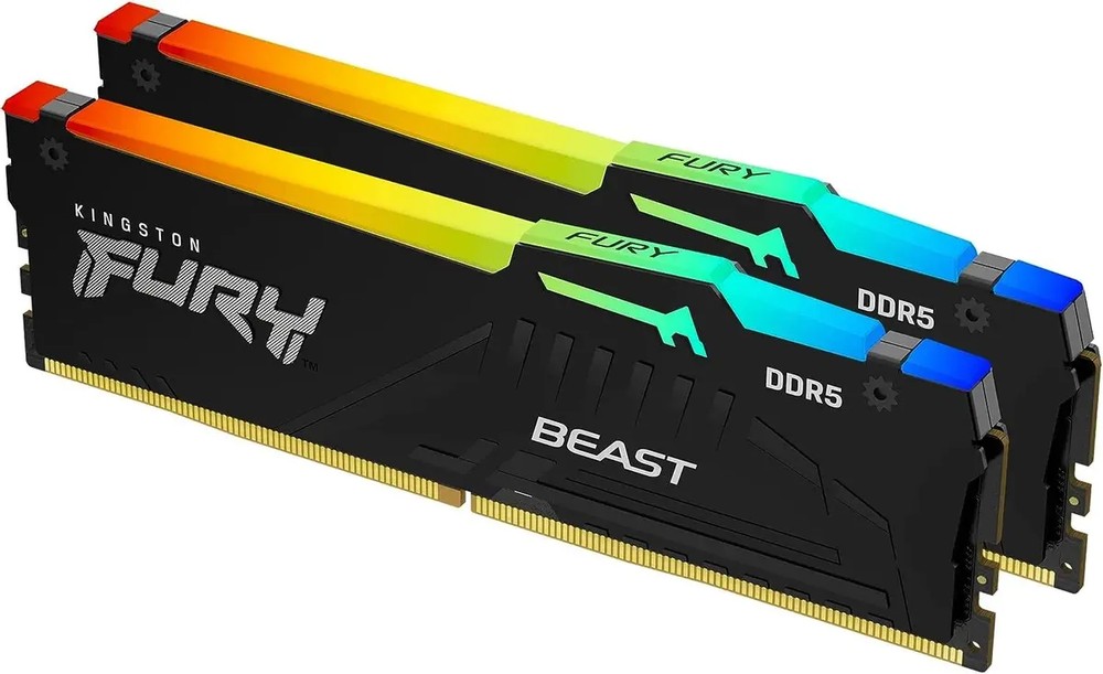 

Модуль памяти DDR5 32GB (2*16GB) Kingston FURY KF568C34BBAK2-32 Beast, 6800MHz CL34 1.4V, XMP Ret, KF568C34BBAK2-32