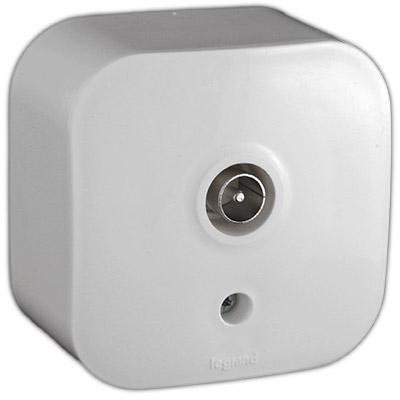 

Розетка Legrand 782215 Quteo телевизионная, наружная, IP20 (белая), 782215