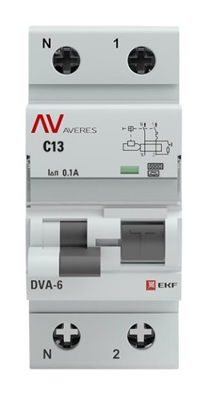 фото Автомат дифференциальный EKF rcbo6-1pn-13C-100-a-av в Красноярске