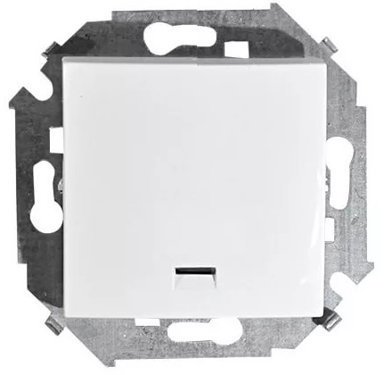 

Выключатель Simon 1591160-030 Simon 15 Белый кнопочный с подсветкой, 16А, 250В, винт.заж., 1591160-030