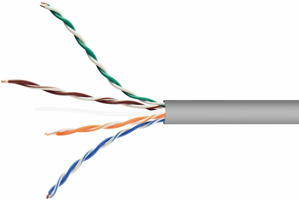 

Кабель витая пара U/UTP 6 кат. 4 пары Cablexpert UPC-6004-SO 23AWG(0.57 мм), медь, одножильный (solid), внутренний, PVC, серый, уп/305м, UPC-6004-SO