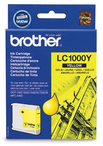 

Картридж Brother LC-1000Y для DCP130C/330С, MFC-240C/5460CN/885CW Yellow, 400 pages, LC-1000Y