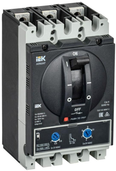 Изображение товара Автоматический выключатель IEK AR-MCCB-3D-035-0160A-ATUC