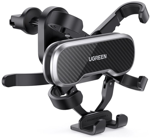 Изображение товара Автодержатель UGREEN 80871 для телефона в воздуховод, черный, до 4.7 дюймов