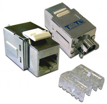 

Вставка TWT TWT-OK45STP-110WH Keystone RJ-45, категория 5e, экранированная, белая, TWT-OK45STP-110WH