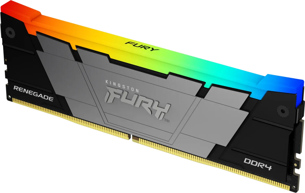 

Модуль памяти DDR4 64GB (4*16GB) Kingston FURY KF432C16RB12AK4/64 Renegade RGB Black XMP PC4-25600 3200MHz CL16 2RX8 1.35V 288-pin 8Gbit, KF432C16RB12AK4/64