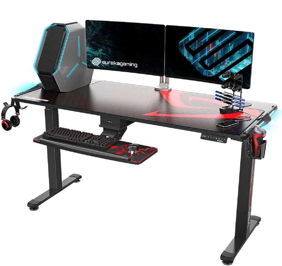 

Стол компьютерный Eureka EGD S62B c электрической регулировкой по высоте и RGB-подсветкой, черный, EGD S62B