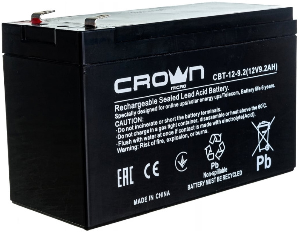 фото Аккумулятор  Crown CBT-12-9.2 в Уфе