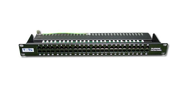 

Патч-панель TWT TWT-PP50TEL12 телефонная, 19", 50 портов RJ-12, категория 3, 1U, TWT-PP50TEL12