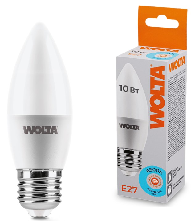 

Лампа светодиодная WOLTA 25WC10E27 10Вт 6500K E27, 25WC10E27