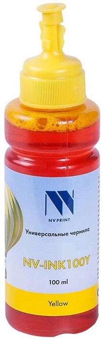 

Чернила NVP NV-INK100YBr универсальные на водной основе для Brother, 100 ml, yellow, NV-INK100YBr