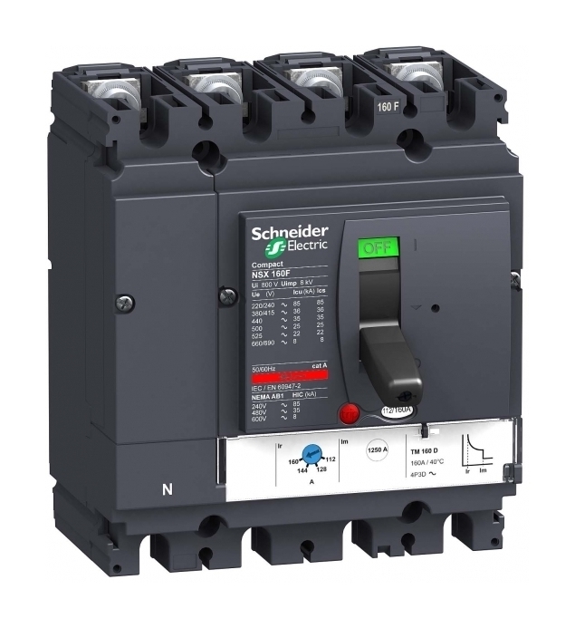 

Автоматический выключатель Schneider Electric LV430652 TM100D 4P 4T, LV430652