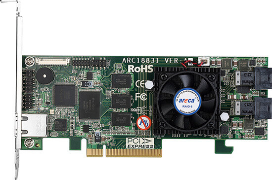 

Контроллер Areca ARC-1883i PCIe 3.0 x8 LP, SAS/SATA 12G, RAID 0,1,5,6,10,50,60, 8port (2*int SFF8643), Cache 2GB RTL, ARC-1883i