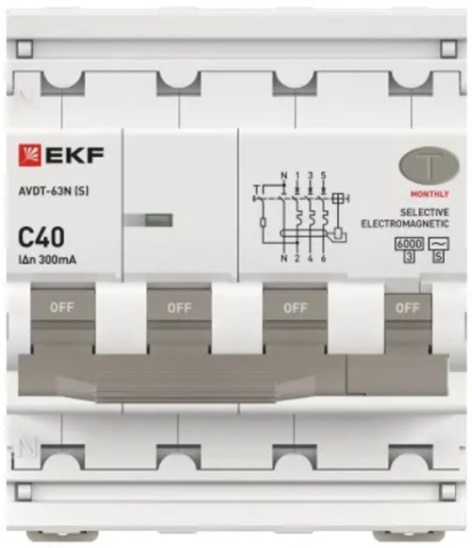 фото Автомат дифференциальный EKF D63N46MS40C300 в Перми