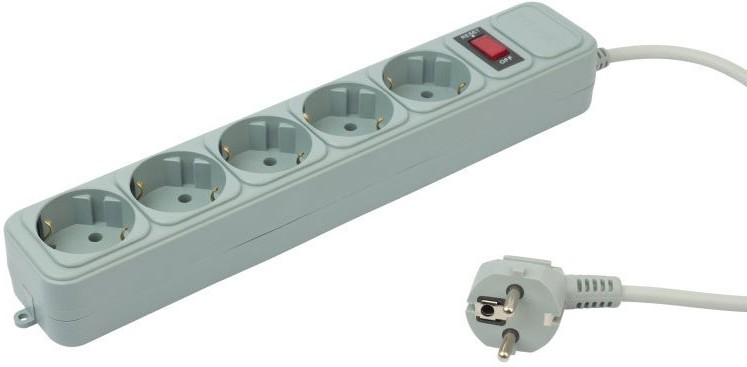 

Сетевой фильтр PC PET AP01006-5-G 5м (5 розеток) серый (пакет ПЭ), AP01006-5-G