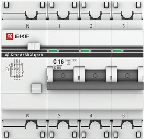 фото Автомат дифференциальный EKF DA32-6-16-30-4P-a-pro в Красноярске