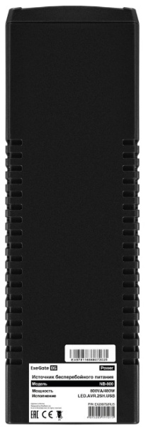 фото Источник бесперебойного питания  Exegate Power NB-800.LED.AVR.2SH.USB