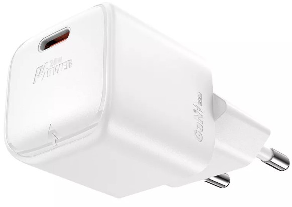 

Зарядное устройство сетевое ACEFAST A73 mini AF-A73-WH PD20W GaN USB-C charger с кабелем USB-C-USB-C (EU). Цвет: белый, A73 mini