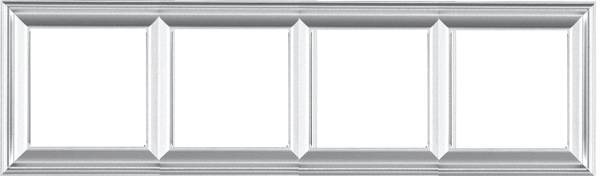 Изображение товара Рамка Jung EPD484AL серия EcoProfi Deco для электросетей 4 поста