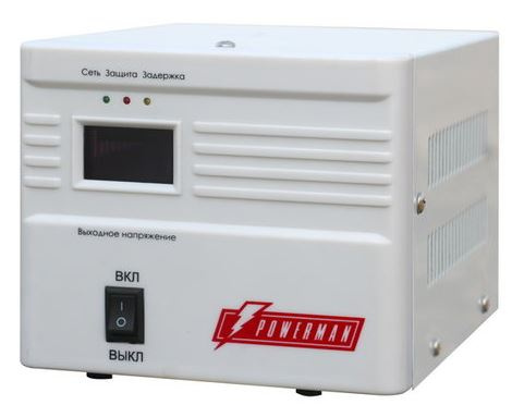 Изображение товара Стабилизатор напряжения Powerman AVS 500A для защиты техники 500 ВА