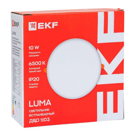 фото Светильник светодиодный встраиваемый EKF DLL-1103-R-10-6500 в Екатеринбурге