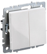 фото Выключатель двухклавишный IEK BR-V20-0-10-K01-PRO