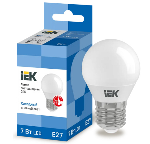 фото Лампа светодиодная IEK LLE-G45-7-230-65-E27 в Уфе