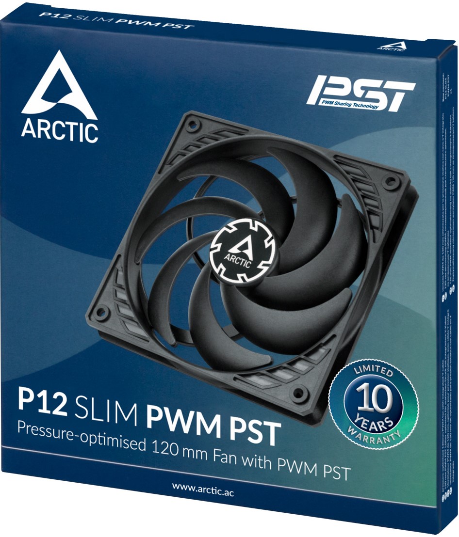 

Вентилятор для корпуса ARCTIC P12 Slim PWM PST ACFAN00187A 120x120x15mm, 300 - 2100rpm, 42.1 CFM, 22.5dBA, 4-pin, P12 Slim PWM PST