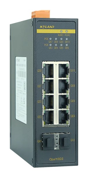 

Коммутатор неуправляемый Kyland Opal10GS 302226002 un-managed Switch, support 2*1000M SFP port and 8*10/100/1000M RJ45 PoE port, 48VDC, dual redundant, Opal10GS