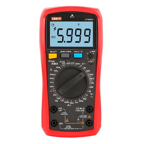 Изображение товара Мультиметр UNI-T UT890D+ цифровой для измерений электроники и электрики