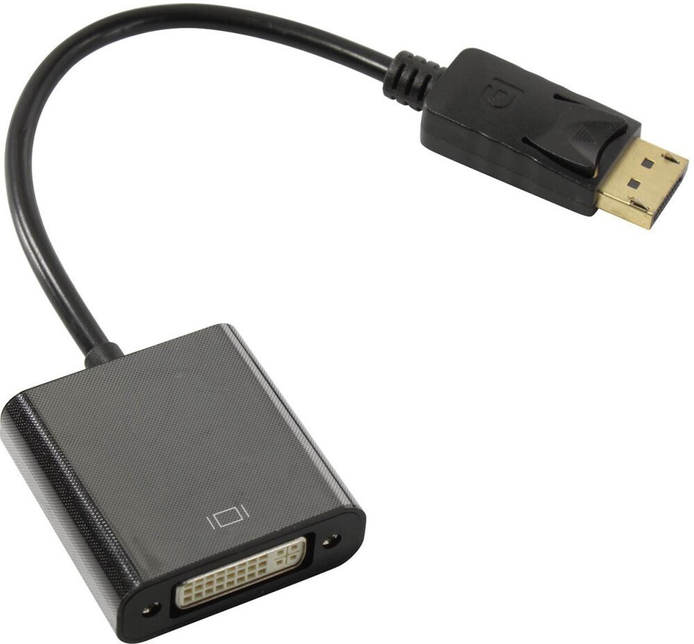 

Кабель-переходник DisplayPort-DVI-D Exegate EX-A-DPM-DVIF-0.15 EX294676RUS (20M/29F, 0,15м, позолоченные контакты), EX-A-DPM-DVIF-0.15