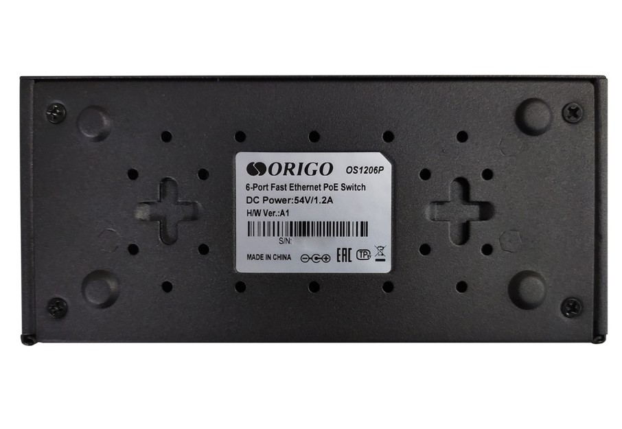 

Коммутатор неуправляемый ORIGO OS1206P/60W/A1A 6x100Base-TX (4x100Base-TX PoE), PoE Budget 60W, Long-range PoE up to 250m, metal case, OS1206P/60W/A1A