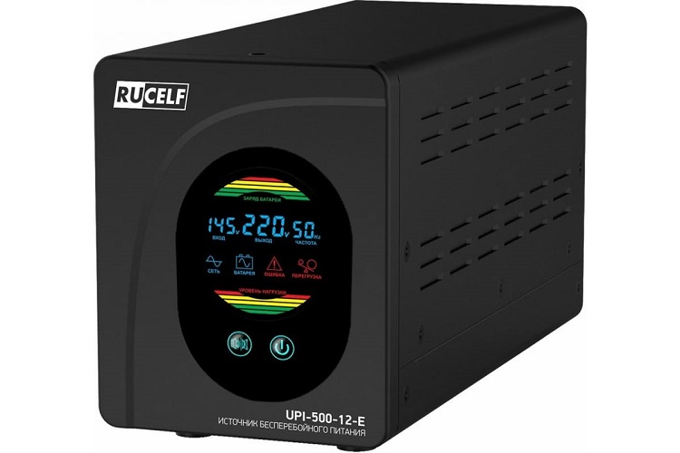 

Источник бесперебойного питания RUCELF UPI-500-12-E Line-Interactive, 500 ВА/300 Вт, UPI-500-12-E