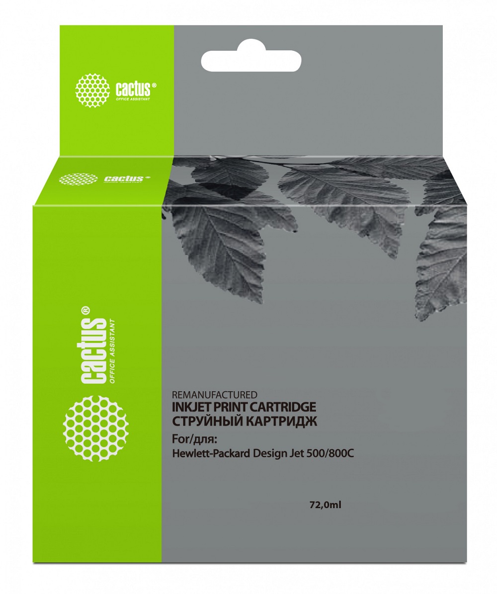 

Картридж Cactus CS-C4913 № 82 (желтый) для принтеров HP Design Jet 500/800C, CS-C4913