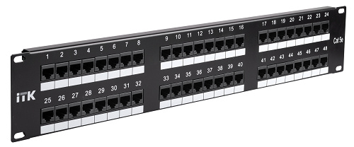 фото Патч-панель 19, 48xRJ45, UTP, Кат. 5е ITK PP48-2UC5EU-D05L в Уфе
