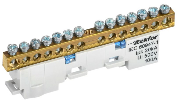 Изображение товара Шина N IEK TF-NN10-14-KL-K07 с изолятором для электрических соединений