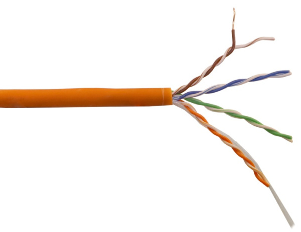 Изображение товара Кабель витая пара Lanmaster LAN-5EUTP-HFLT-OR 305 м для внутренней сети