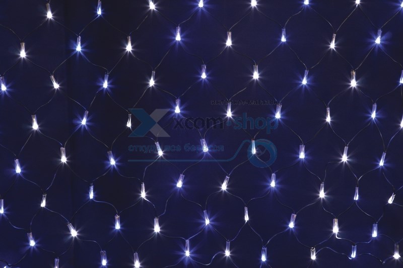 

Гирлянда NEON-NIGHT 215-022 сеть 2х1,5м, черный ПВХ, 288 LED белые/синие, 215-022