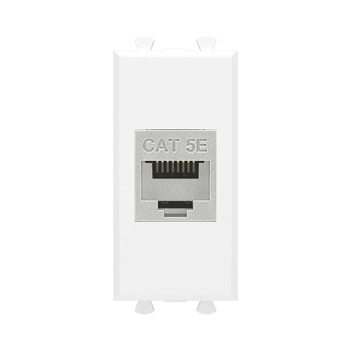 

Розетка компьютерная DKC 4400761 RJ-45 без шторки модульная, кат.5е экранированная, "Белое облако", 1 модуль, "Avanti", 4400761