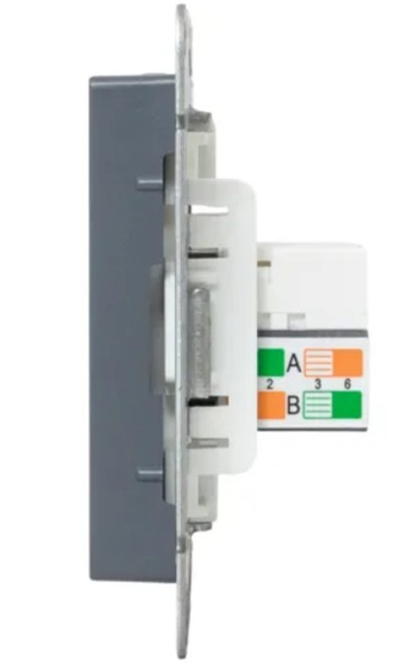 фото Розетка компьютерная двойная EKF UP1-SOG-2RJ45-5