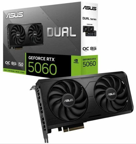 фото Видеокарта ASUS GeForce RTX 5060 DUAL OC EVO (DUAL-RTX5060-O8G-EVO)