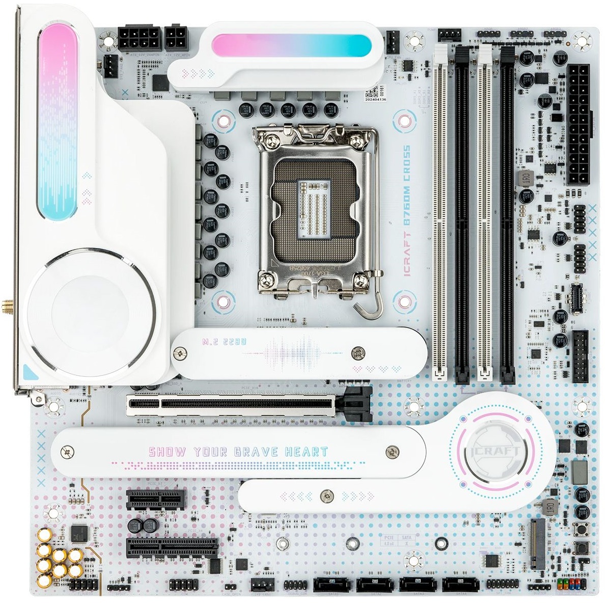 

Материнская плата mATX MAXSUN MS-iCraft B760M CROSS (LGA1700, B760, 4*DDR5 (7200), 4*SATA, 3*M.2, 3*PCIe, HDMI, DP, 6*USB 3.2, 8*USB 2.0, 2*USB Type-C, MS-iCraft B760M CROSS