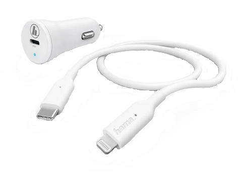 Изображение товара Автомобильное зарядное устройство HAMA H-183297 с USB Type-C 18 Вт