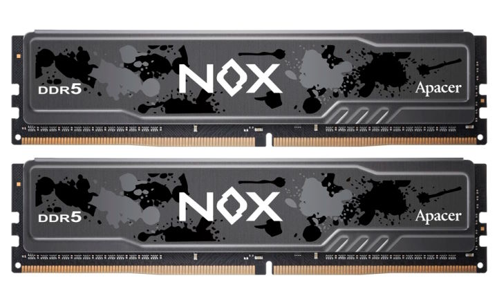 

Модуль памяти DDR5 32GB (2*16GB) Apacer NOX AH5U32G64C652MBAA-2 Black PC5-51200 6400MHz CL36 1.4V, XMP, heatsink RET, NOX