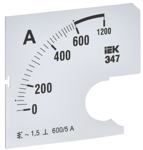 Изображение товара Шкала сменная IEK IPA10D-SC-0600 для Амперметра Э47 72х72мм