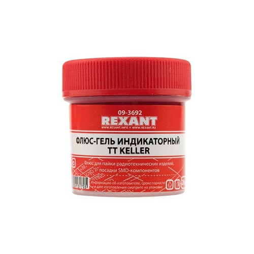 

Флюс Rexant 09-3692 гель для пайки, TT KELLER индикаторный, 20 мл, банка (10шт), 09-3692