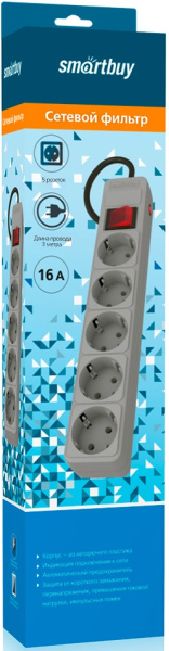 фото Сетевой фильтр  SmartBuy SBSP-5-30-G в Омске